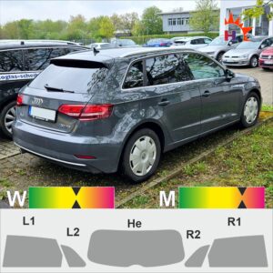 AUDI A3 8V Sportback passgenaue Tönungsfolie