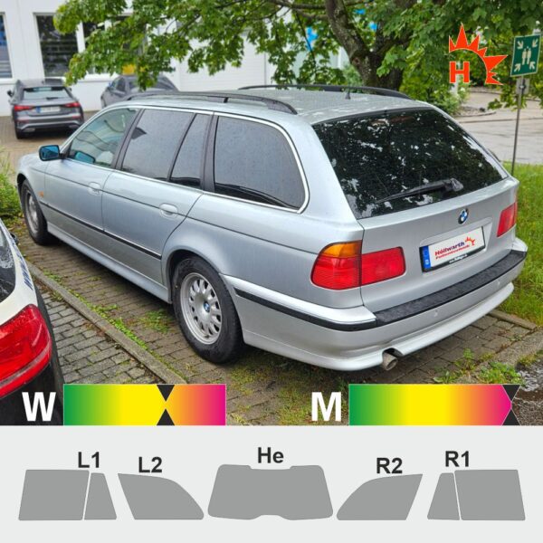 BMW 5er E39 Touring passgenaue Tönungsfolie