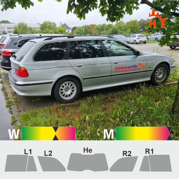 BMW 5er E39 Touring passgenaue Tönungsfolie