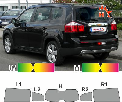 CHEVROLET Orlando seit 2010 Tönungsfolie passgenau