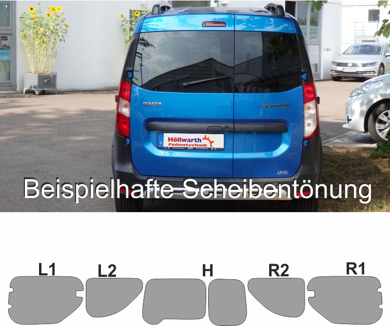 Passgenaue Tönungsfolie Dacia Dokker ab 2012 