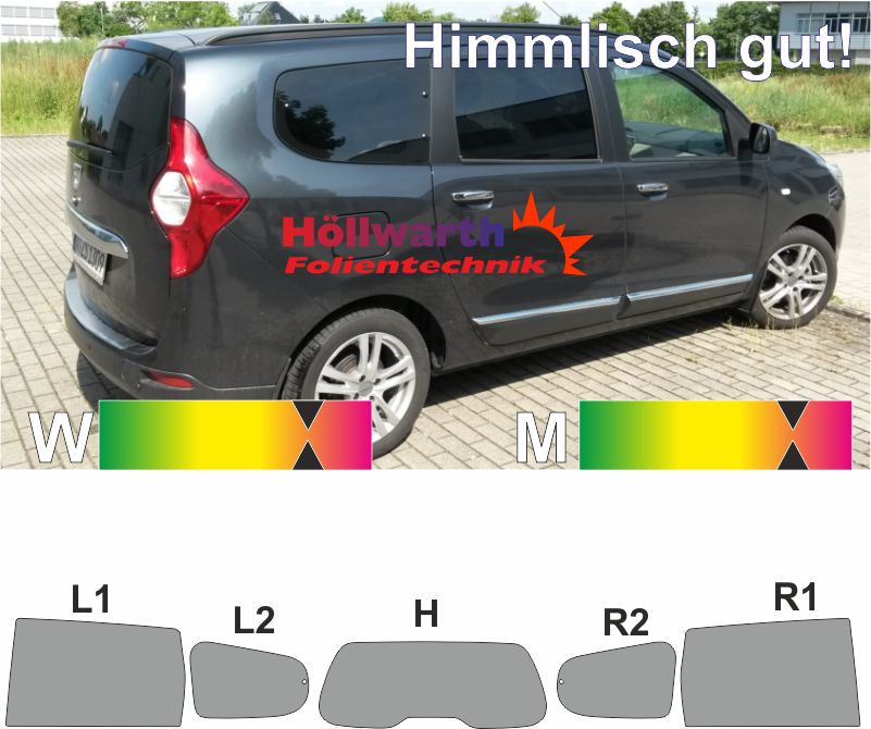 Tönungsfolie passgenau Dacia Lodgy ab 2012