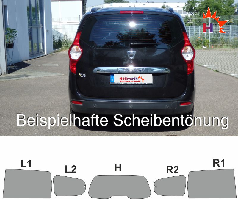 Passgenaue Tönungsfolie für den DACIA Lodgy ASF seit 2012.