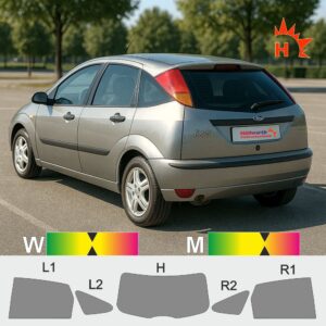 FORD Focus 98 fuenftuerig passgenaue Tönungsfolie