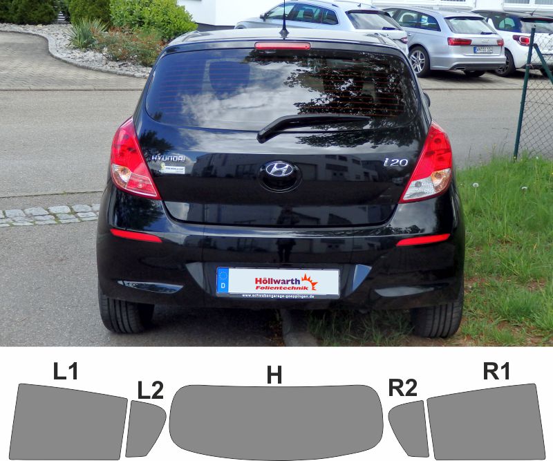 Passgenaue Tönungsfolie Für Den HYUNDAI I10 II Seit 2013