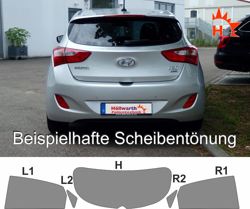Passgenaue Tönungsfolie Für Den HYUNDAI I10 2008  Produktbild-Vorschau 3