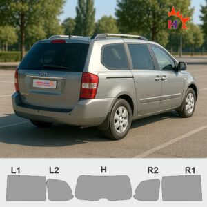 KIA Carnival VQ passgenaue Tönungsfolie