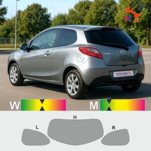 MAZDA2 DE Sport passgenaue Tönungsfolie