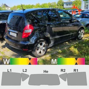 MERCEDES A-Klasse 169 fuenftuerig passgenaue Tönungsfolie