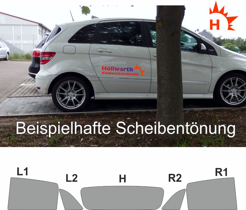 Passgenaue Tonungsfolie Fur Den Mercedes B Klasse T245 2005 Bis 2011