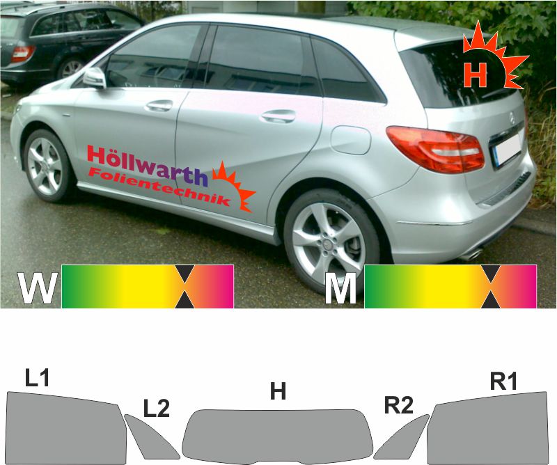 Passgenaue Tonungsfolie Fur Den Mercedes B Klasse W246 Ab 2012