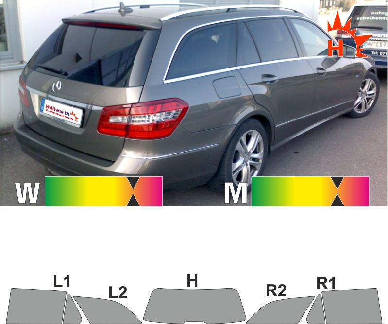 Passgenaue Tonungsfolie Fur Den Mercedes E Klasse W212 2010 Bis 2016