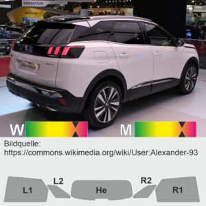 PEUGEOT 3008 II passgenaue Tönungsfolie