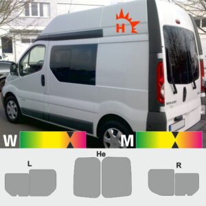 RENAULT TraficII L1H2 passgenaue Tönungsfolie