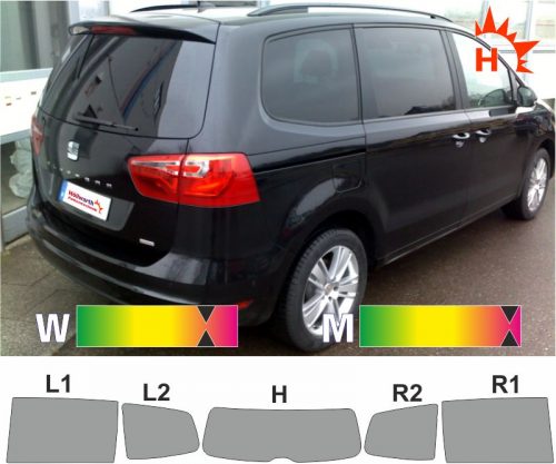 Heckfolie 3D-vorgewölbt Tönungsfolie schwarz 85% Seat Ibiza 6L 5-Türer 2002-2008