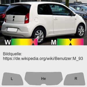 SEAT Mii dreitürig passgenaue Tönungsfolie