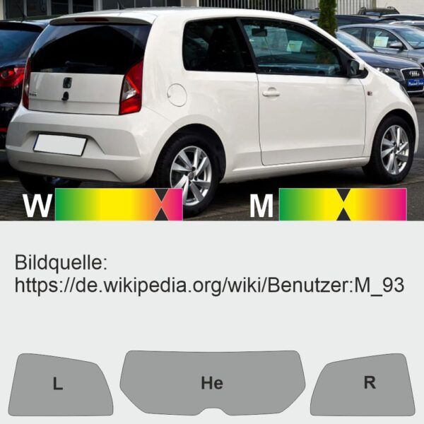 SEAT Mii dreitürig passgenaue Tönungsfolie