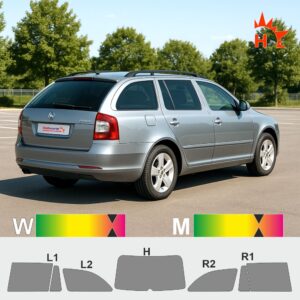 SKODA Octavia II Kombi passgenaue Tönungsfolie