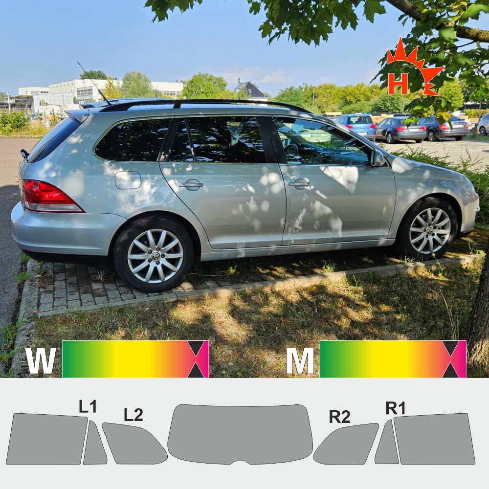 VW Golf V - VI Variant passgenaue Tönungsfolie