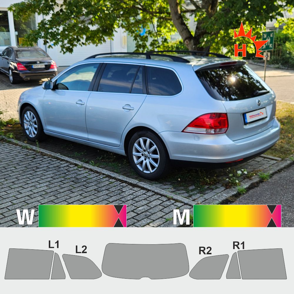 VW Golf V - VI Variant passgenaue Tönungsfolie