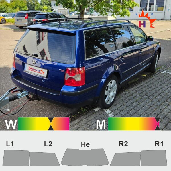 VW Passat Variant B5 passgenaue Tönungsfolie
