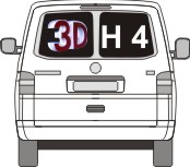 3D geformt H 4 Heckflügeltüren