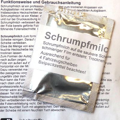 Schrumpfmilch Pad für die Scheibentönung