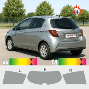 TOYOTA Yaris XP13 fünftürig passgenaue Tönungsfolie