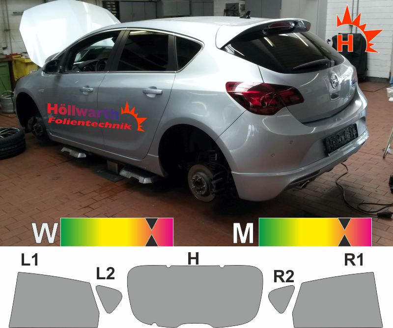 Passgenaue Tönungsfolie für Ihren OPEL Astra K Sportstourer.