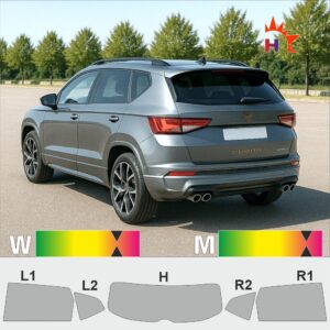 Cupra Ateca 2018 passgenaue Tönungsfolie k1