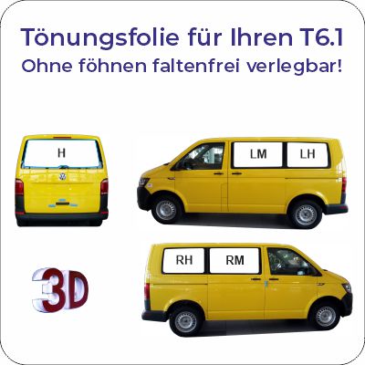 Tönungsfolie VW T6_1 faltenfrei verlegen