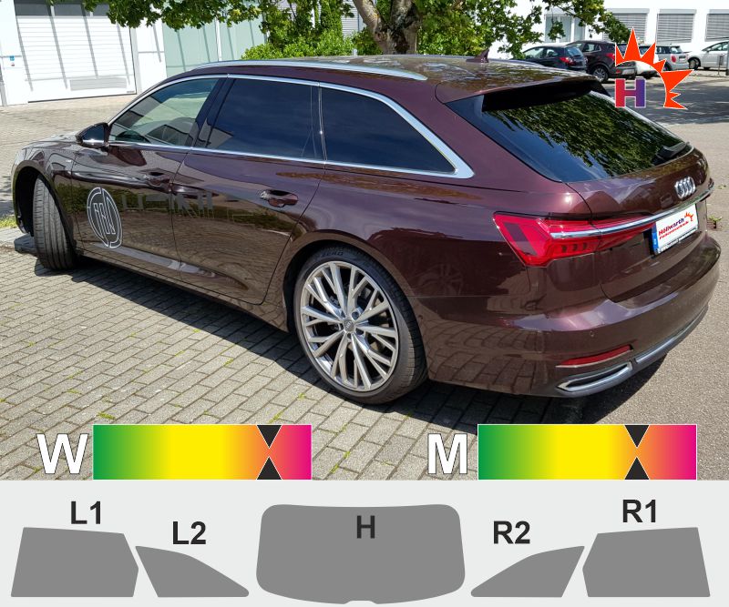 Auto-Sonnenschutz AUDI A6 AVANT C8 ab 18 Scheibentönung Sichtschutz Komplettsett Auto-Sonnenschutz AUDI A6 AVANT C8 ab 18 Scheibentönung Sichtschutz Komplettsett