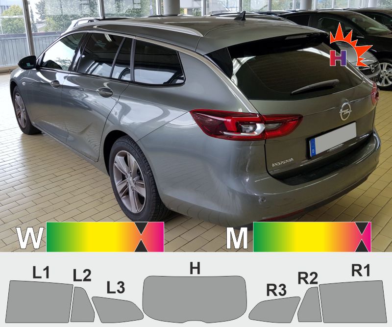 Passgenaue Tönungsfolie für Ihren OPEL Insignia B Sports Tourer.