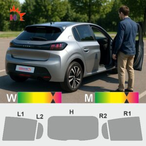 PEUGEOT 208 II 2019 passgenaue Tönungsfolie