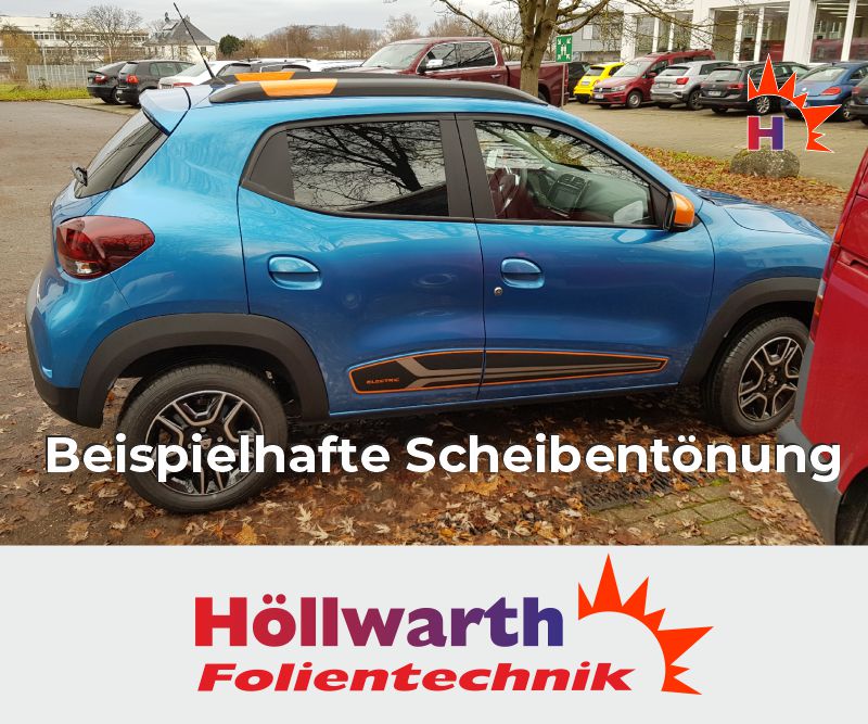 Passgenaue Tönungsfolie für den DACIA Springs.