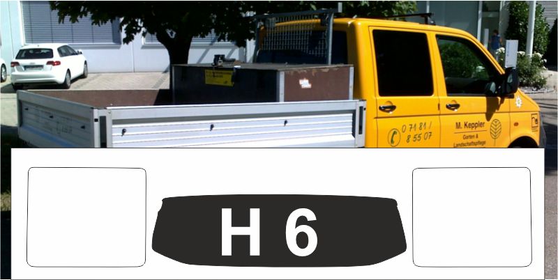 T5 Pritsche Heckscheibenfolie