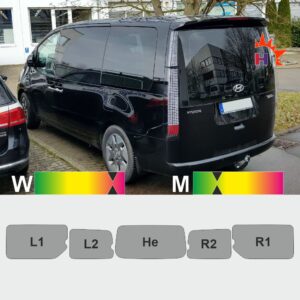 HYUNDAI Staria ohne Schiebefenster passgenaue Tönungsfolie