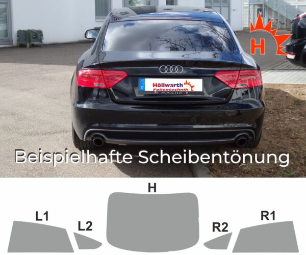 AUDI A5 Sportback 2009 bis 2017 passende Tönungsfolie – Bild 3