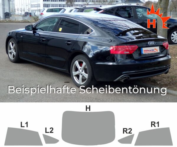 AUDI A5 Sportback 2009 bis 2017 passende Tönungsfolie – Bild 4