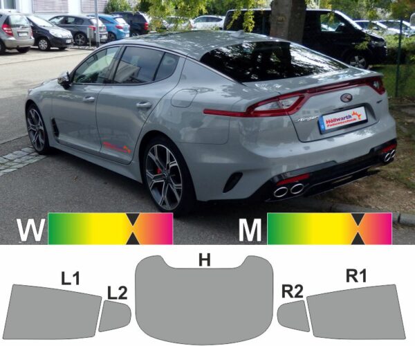 KIA Stinger ab 2017 passgenaue Tönungsfolie