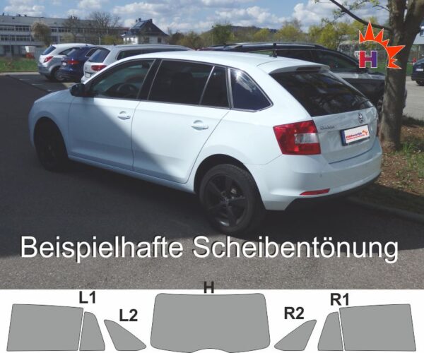 SKODA Rapid Spaceback ab 2013 passende Tönungsfolie – Bild 5