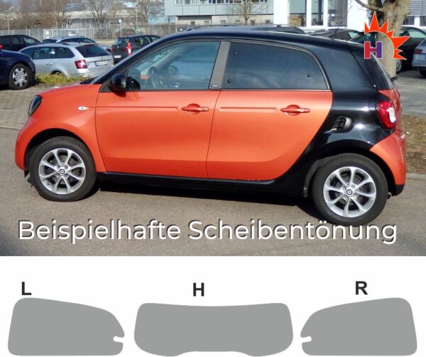 SMART Forfour 453 seit 2014 passende Tönungsfolie – Bild 3