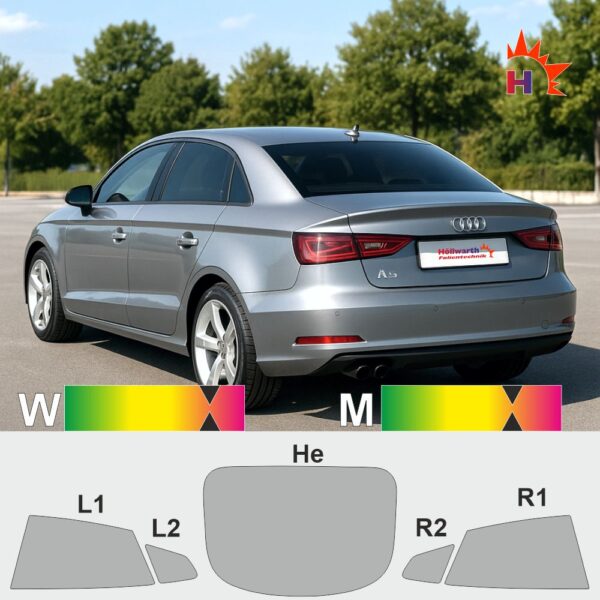 AUDI A3 8V Limousine Passgenaue Tönungsfolie