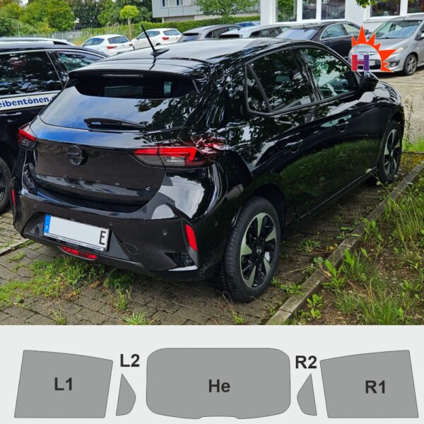 OPEL Corsa F passgenaue Tönungsfoli