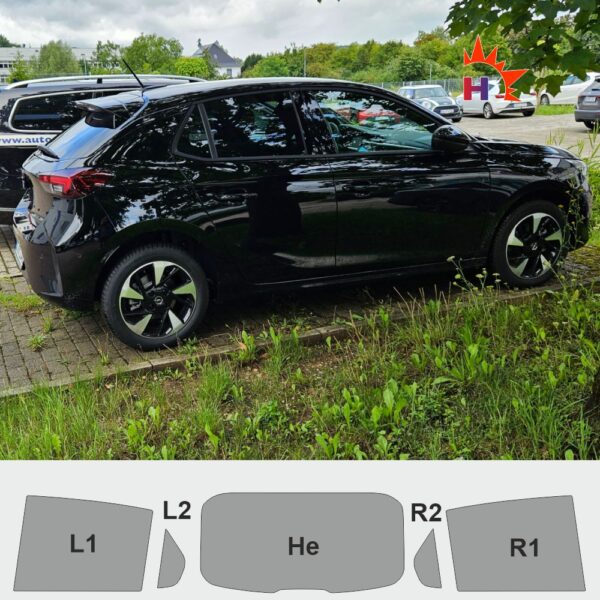 OPEL Corsa F passgenaue Tönungsfoli