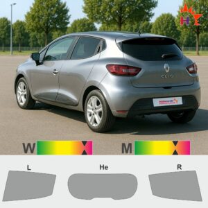 RENAULT Clio IV fünftürig passgenaue Tönungsfolie