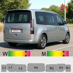 HYUNDAI Staria mit Schiebefenster 2023 passgenaue Tönungsfolie