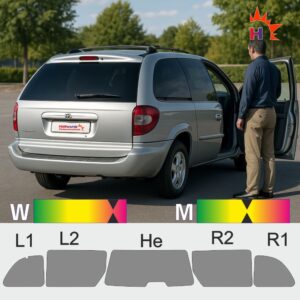 CHRYSLER Voyager IV 2001 passgenaue Tönungsfolie CHRYSLER Voyager IV 2001 passgenaue Tönungsfolie