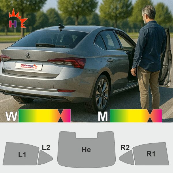 SKODA Octavia IV Fließheck 2019 passgenaue Tönungsfolie