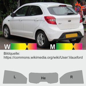 FORD Ka+ passgenaue Tönungsfolie